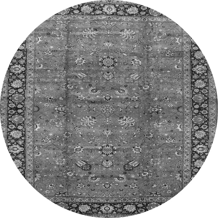 Square Oriental Gray Traditional Rug, tr38gry
