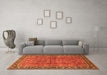 Machine Washable Oriental Orange Traditional Area Rugs in a Living Room, wshtr38org