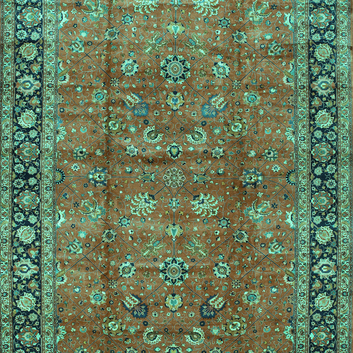Oriental Turquoise Traditional Rug, tr38turq