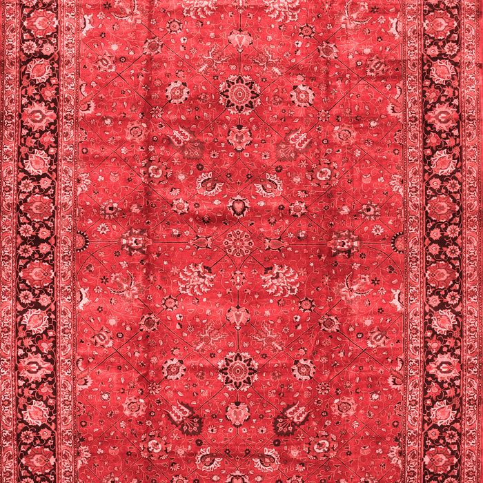 Machine Washable Oriental Red Traditional Rug, wshtr38red