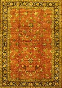 Oriental Yellow Traditional Rug, tr38yw