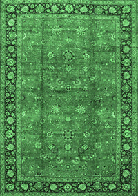Oriental Emerald Green Traditional Rug, tr38emgrn