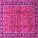 Square Oriental Pink Traditional Rug, tr38pnk