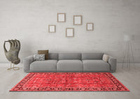 Machine Washable Oriental Red Traditional Rug, wshtr38red