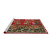 Sideview of Machine Washable Traditional Tomato Red Rug, wshtr390