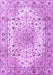 Medallion Purple Traditional Rug, tr3900pur