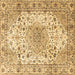 Square Medallion Brown Traditional Rug, tr3900brn