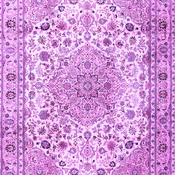 Machine Washable Medallion Purple Traditional Area Rugs, wshtr3900pur