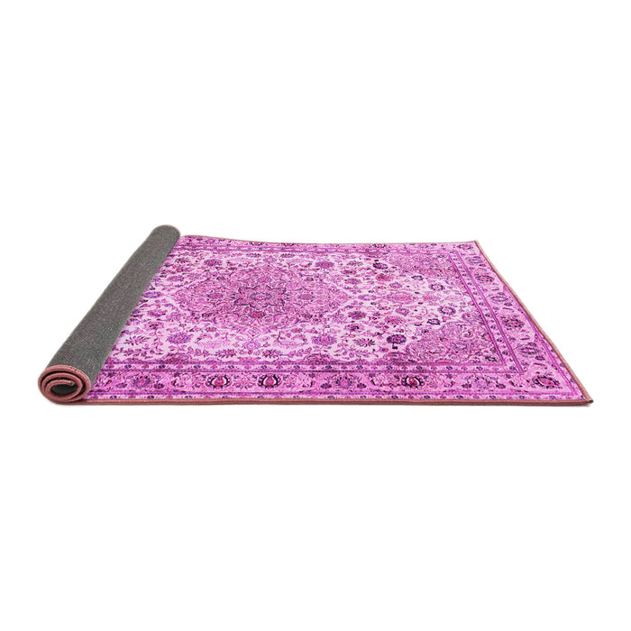 Sideview of Medallion Pink Traditional Rug, tr3900pnk