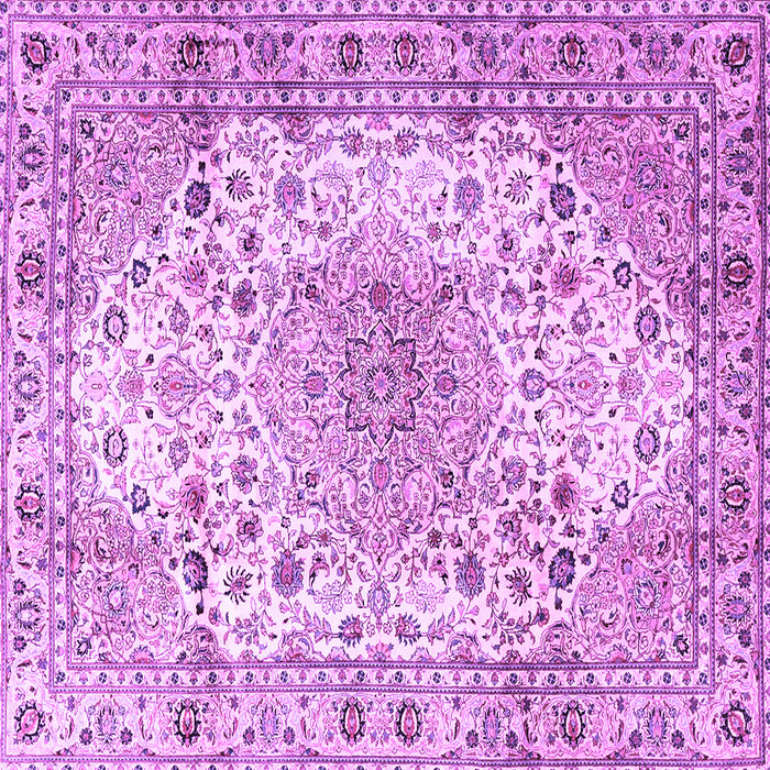 Square Medallion Purple Traditional Rug, tr3900pur