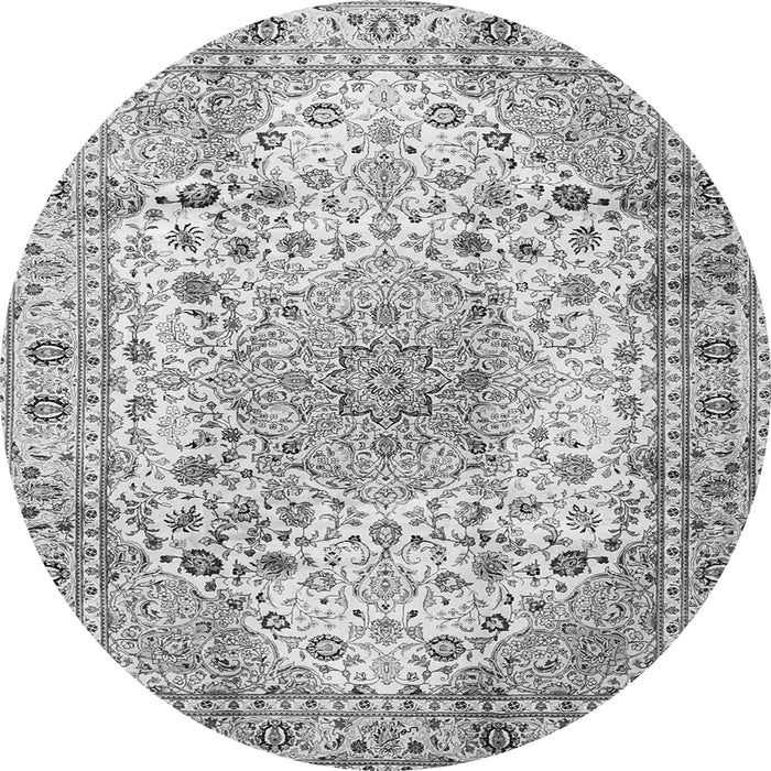 Square Medallion Gray Traditional Rug, tr3900gry