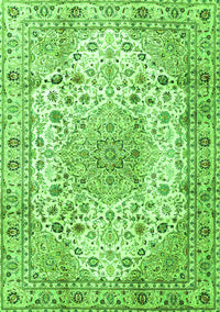 Medallion Green Traditional Rug, tr3900grn