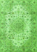 Medallion Green Traditional Rug, tr3900grn