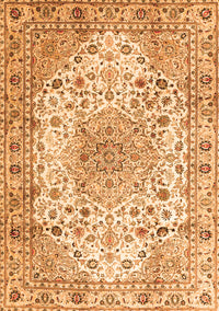 Medallion Orange Traditional Rug, tr3900org