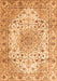 Medallion Orange Traditional Rug, tr3900org