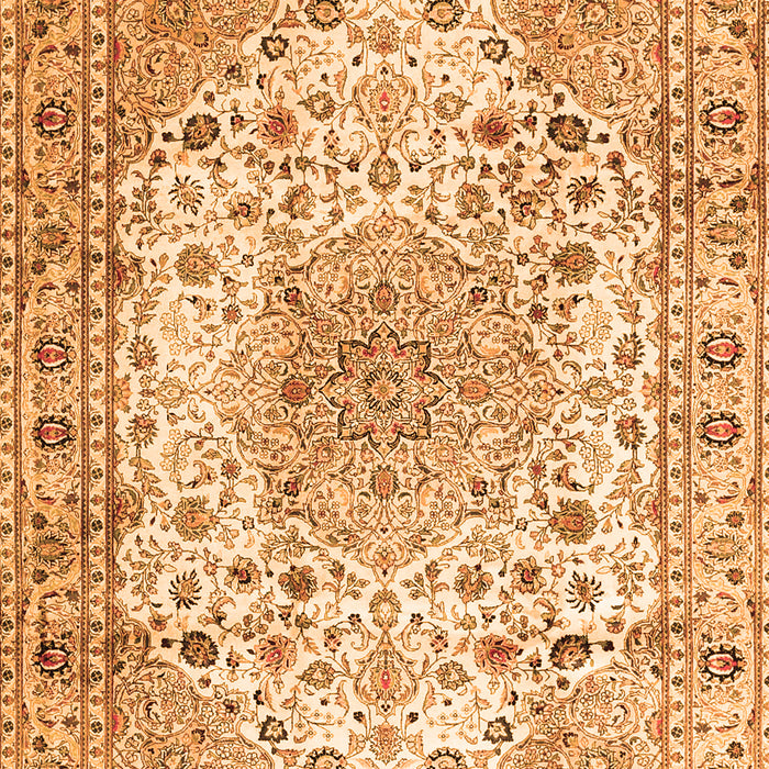 Medallion Orange Traditional Rug, tr3900org