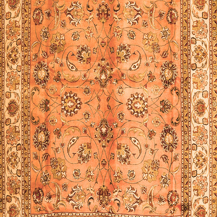 Oriental Orange Traditional Rug, tr3901org
