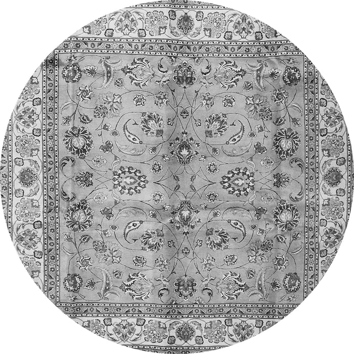 Square Oriental Gray Traditional Rug, tr3901gry
