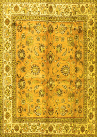Oriental Yellow Traditional Rug, tr3901yw