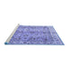 Sideview of Machine Washable Oriental Blue Traditional Rug, wshtr3901blu