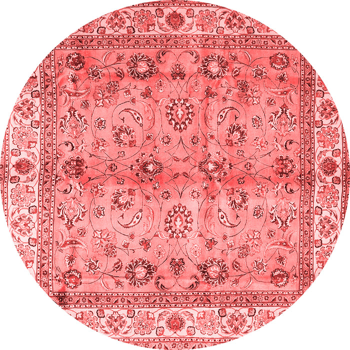 Machine Washable Oriental Red Traditional Rug, wshtr3901red