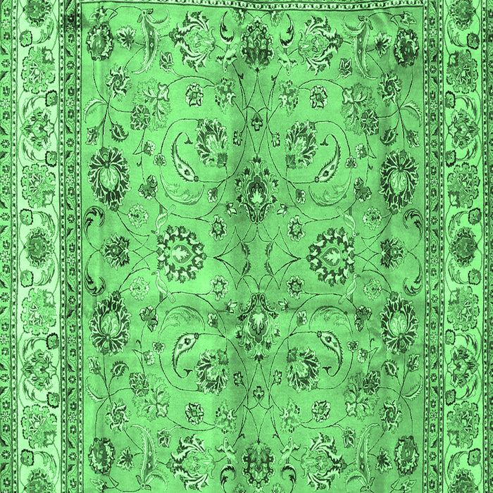 Oriental Emerald Green Traditional Rug, tr3901emgrn