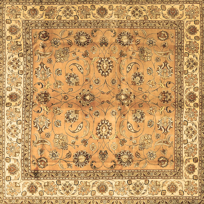 Square Oriental Brown Traditional Rug, tr3901brn