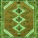 Serging Thickness of Persian Green Traditional Rug, tr3902grn