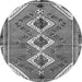 Square Persian Gray Traditional Rug, tr3902gry