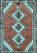 Machine Washable Persian Light Blue Traditional Rug, wshtr3902lblu