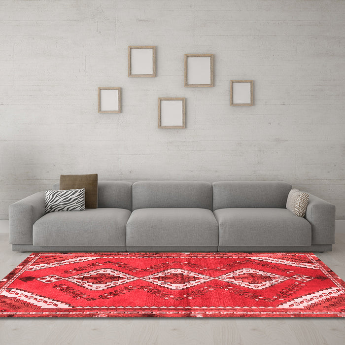 Traditional Red Washable Rugs