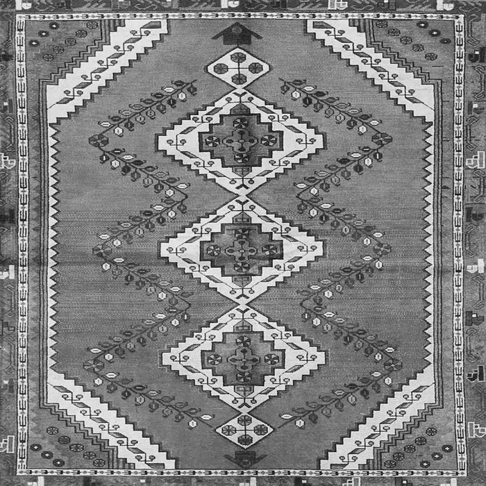 Round Machine Washable Persian Gray Traditional Rug, wshtr3902gry