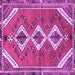 Square Persian Purple Traditional Rug, tr3902pur