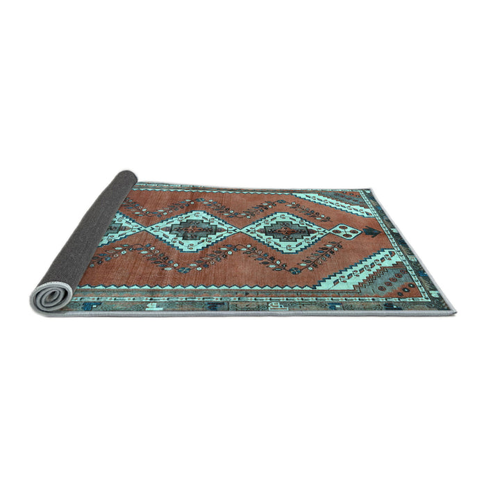 Sideview of Persian Light Blue Traditional Rug, tr3902lblu