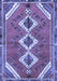 Machine Washable Persian Blue Traditional Rug, wshtr3902blu