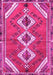 Machine Washable Persian Pink Traditional Rug, wshtr3902pnk