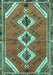 Machine Washable Persian Turquoise Traditional Area Rugs, wshtr3902turq