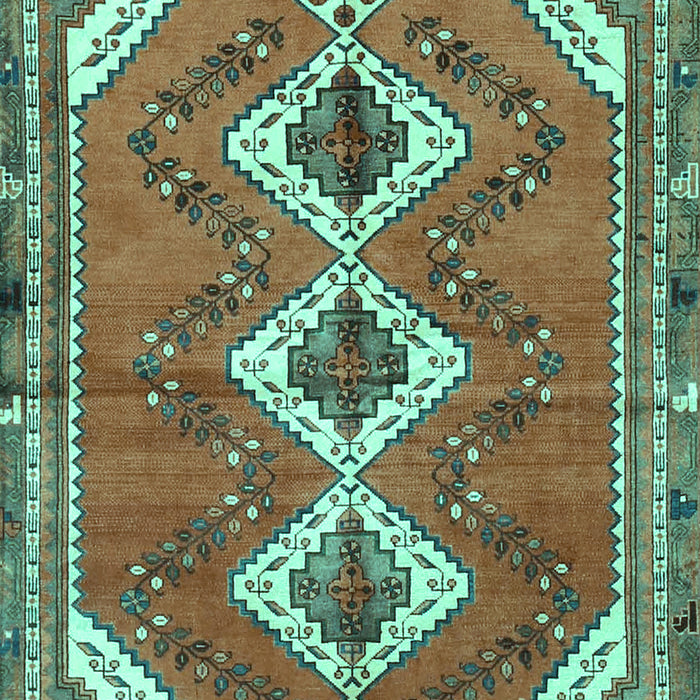 Machine Washable Persian Turquoise Traditional Area Rugs, wshtr3902turq