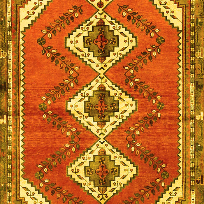 Machine Washable Persian Yellow Traditional Rug, wshtr3902yw