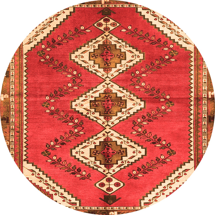 Square Persian Orange Traditional Rug, tr3902org