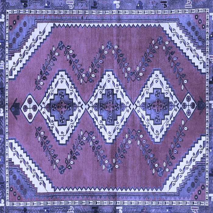 Square Persian Blue Traditional Rug, tr3902blu