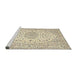 Sideview of Machine Washable Traditional Gold Rug, wshtr3903