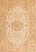 Medallion Orange Traditional Rug, tr3903org