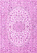 Medallion Pink Traditional Rug, tr3903pnk