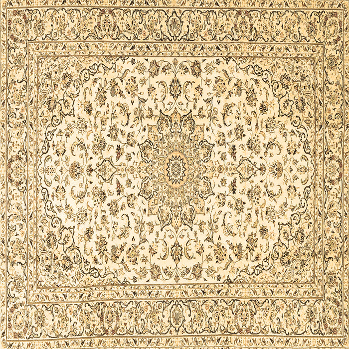 Square Medallion Brown Traditional Rug, tr3903brn