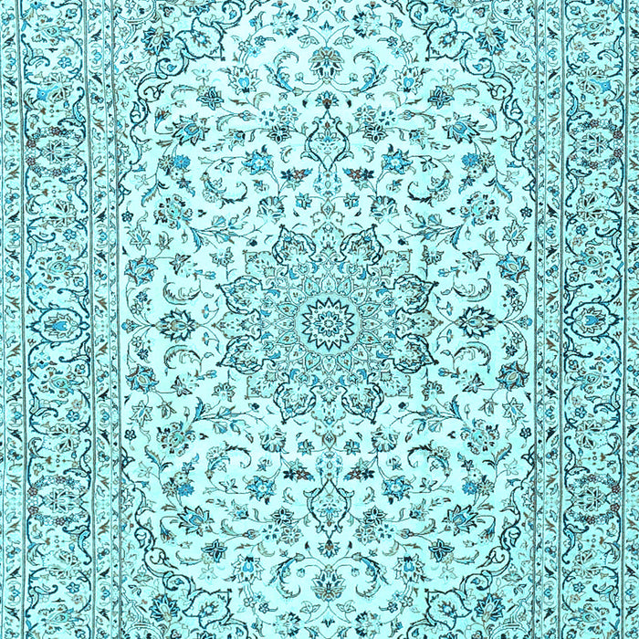 Medallion Light Blue Traditional Rug, tr3903lblu