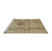 Sideview of Machine Washable Traditional Brown Rug, wshtr3904