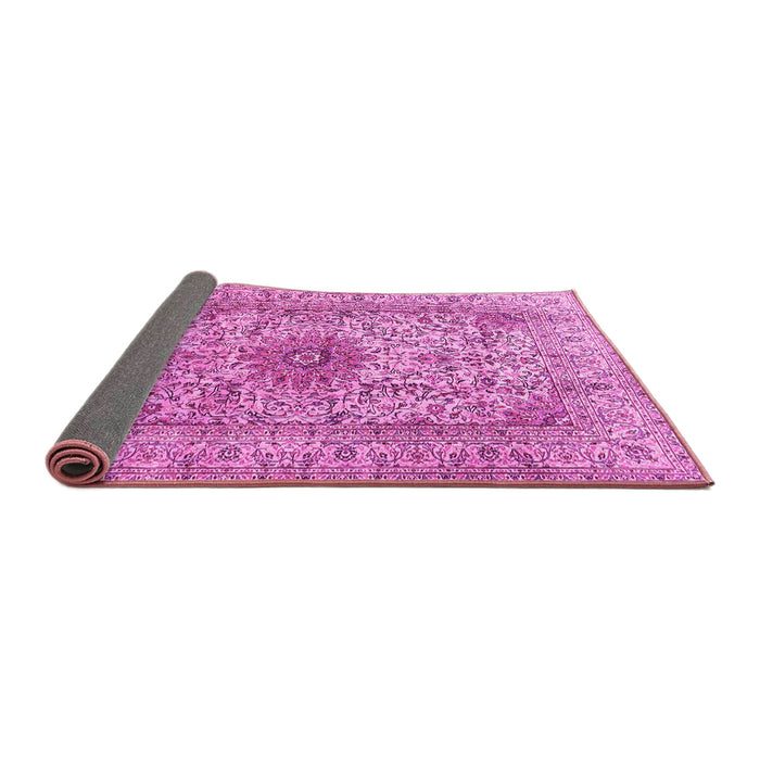 Sideview of Medallion Pink Traditional Rug, tr3904pnk