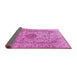 Sideview of Medallion Pink Traditional Rug, tr3904pnk