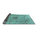 Sideview of Medallion Light Blue Traditional Rug, tr3904lblu